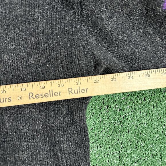 Woolrich Sweater Womens Large Gray Multi Christmas Ugly Cardigan Handknit Bear - Picture 11 of 12